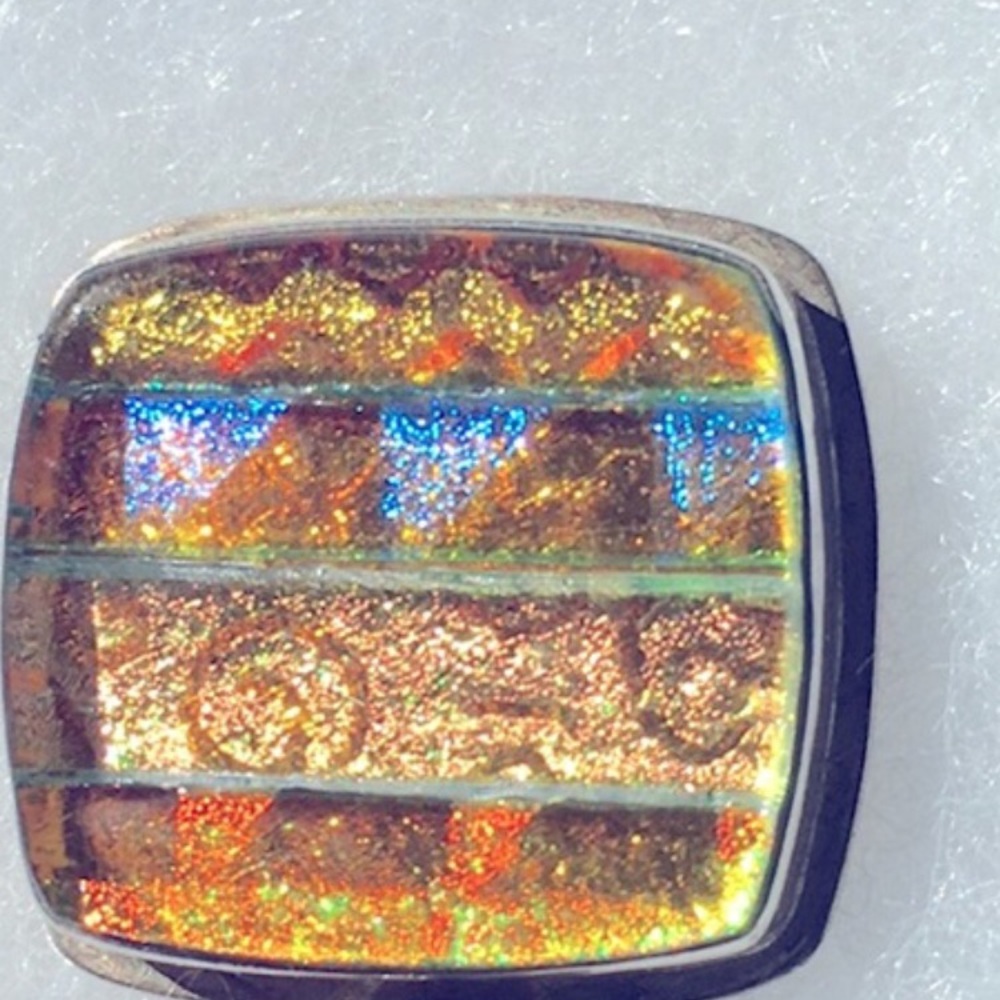 Beautiful pendant - dichroic glass